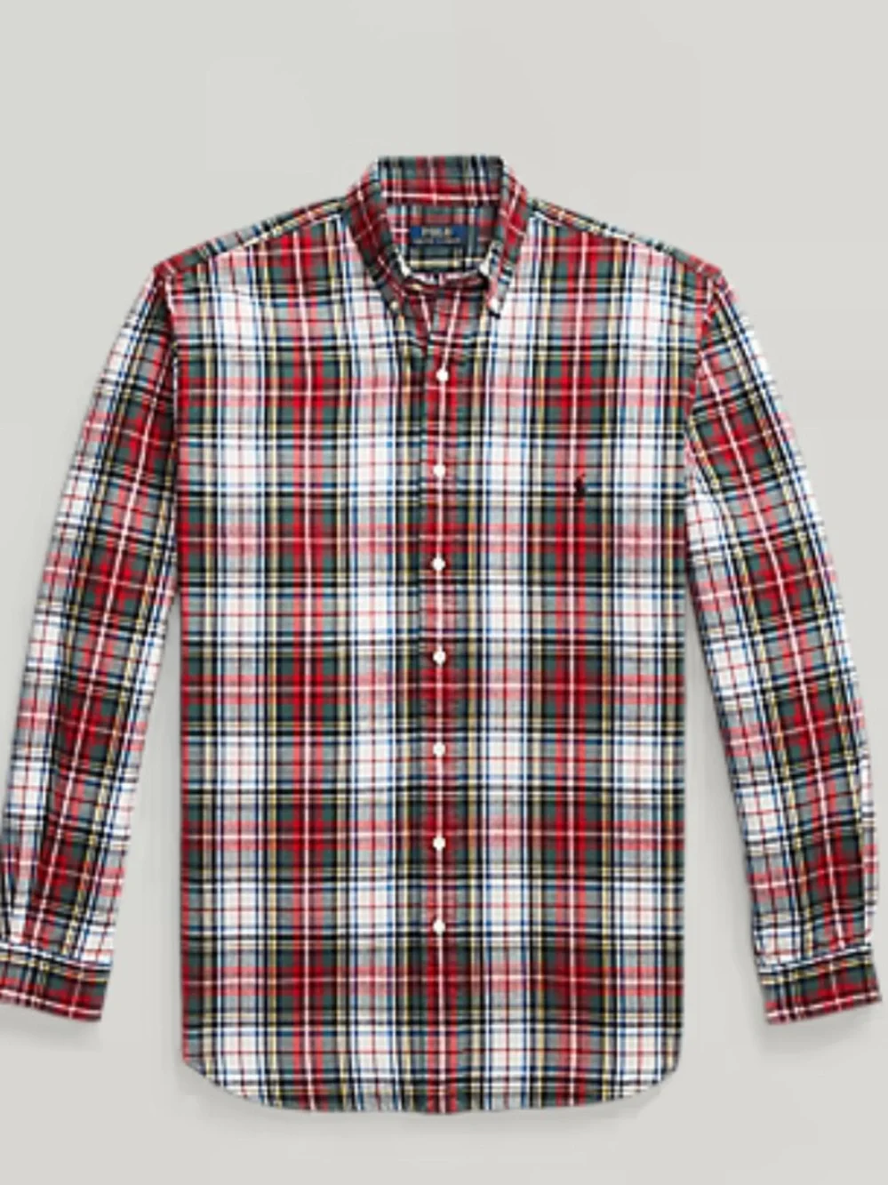 Polo Ralph Lauren Shirt XLT Red Plaid Brushed Cotton Oxford Button Up T352